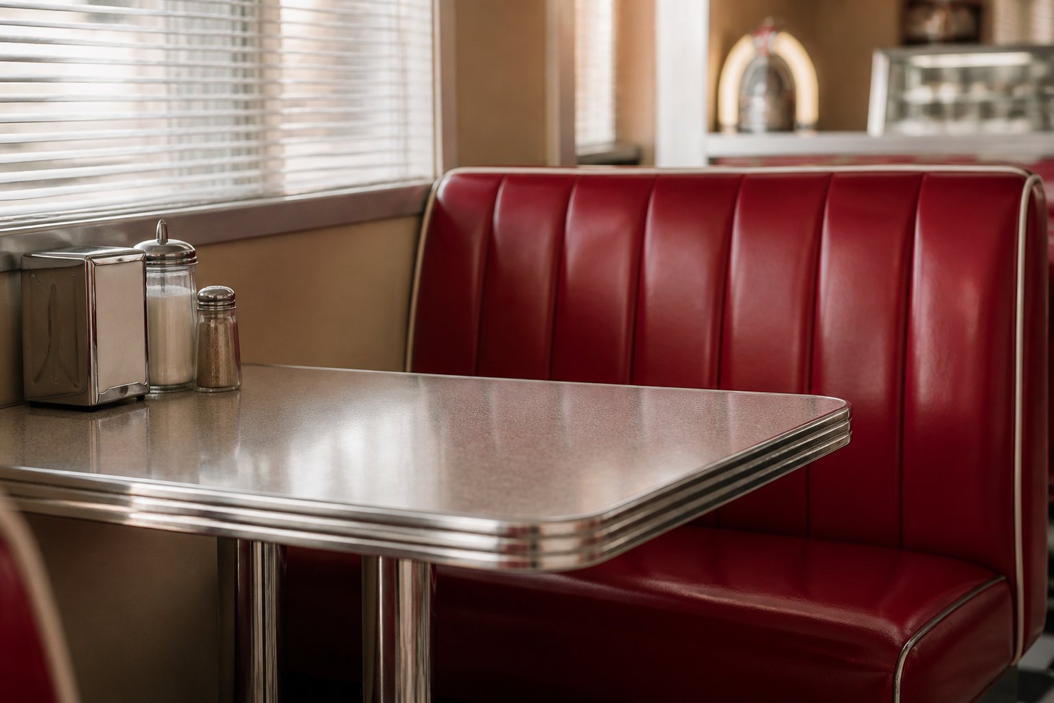 A diner booth.